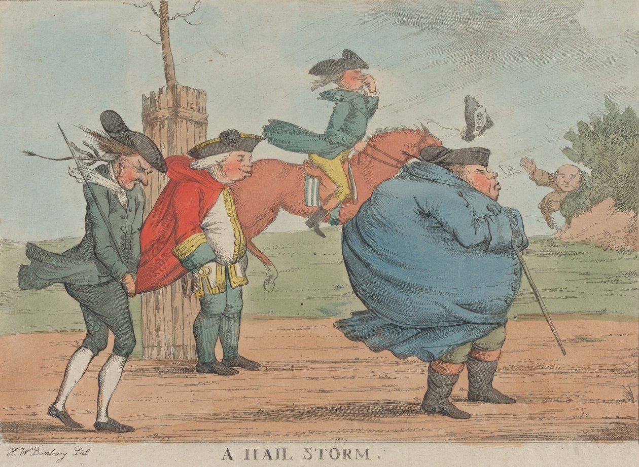 Een hagelstorm, 1800-1820 door Unbekannt