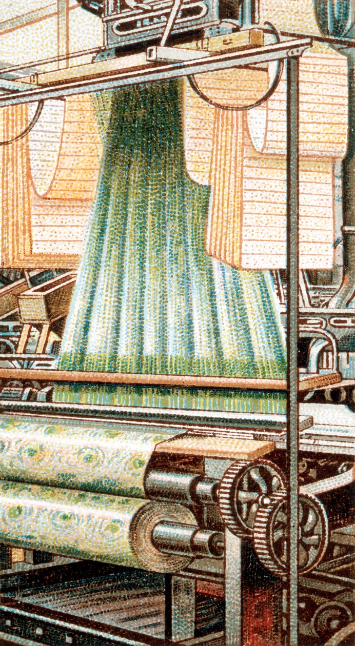 Een Jacquard Weefgetouw, 1915 door Unbekannt