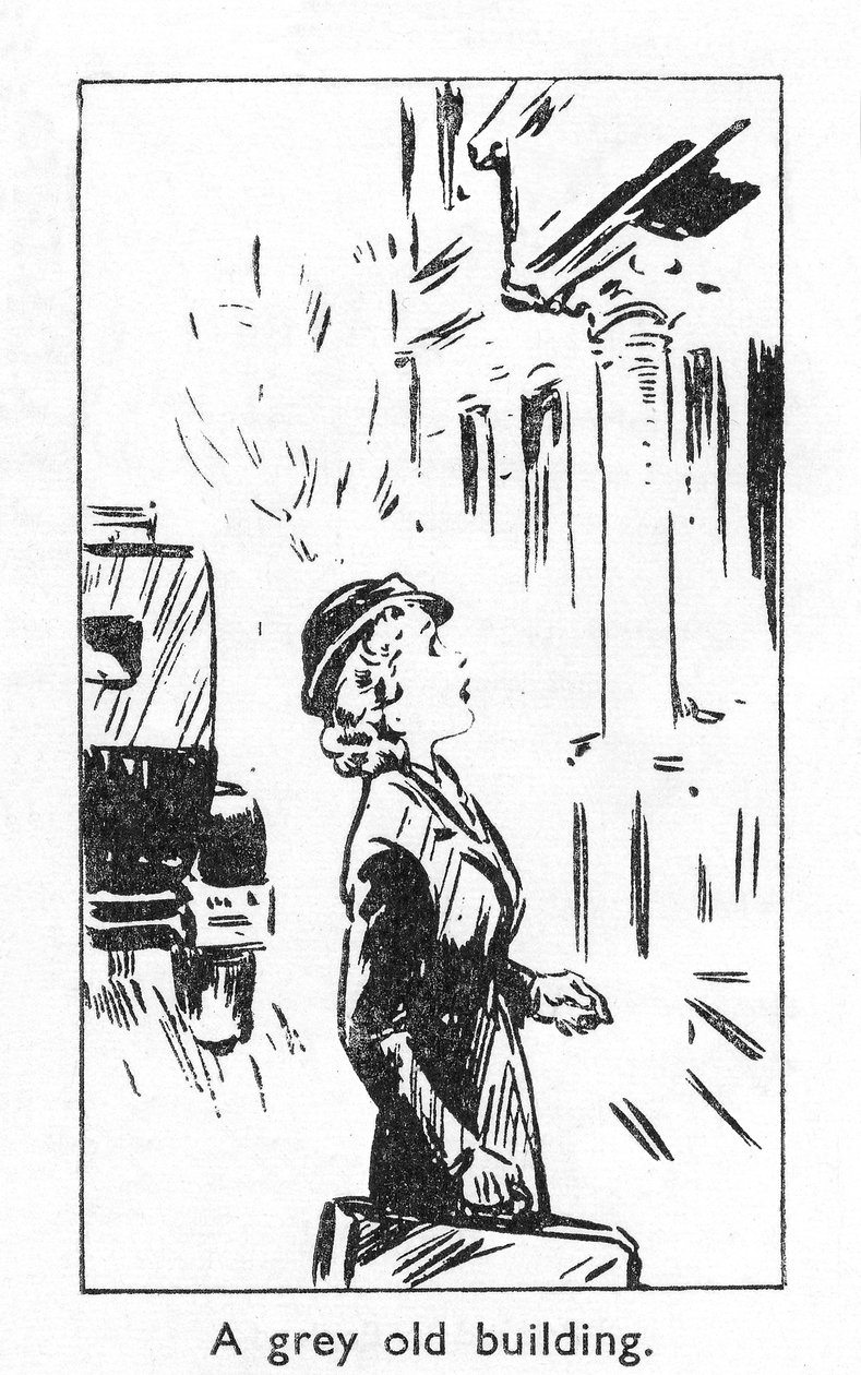 Een grijs oud gebouw, 1940 door Unbekannt