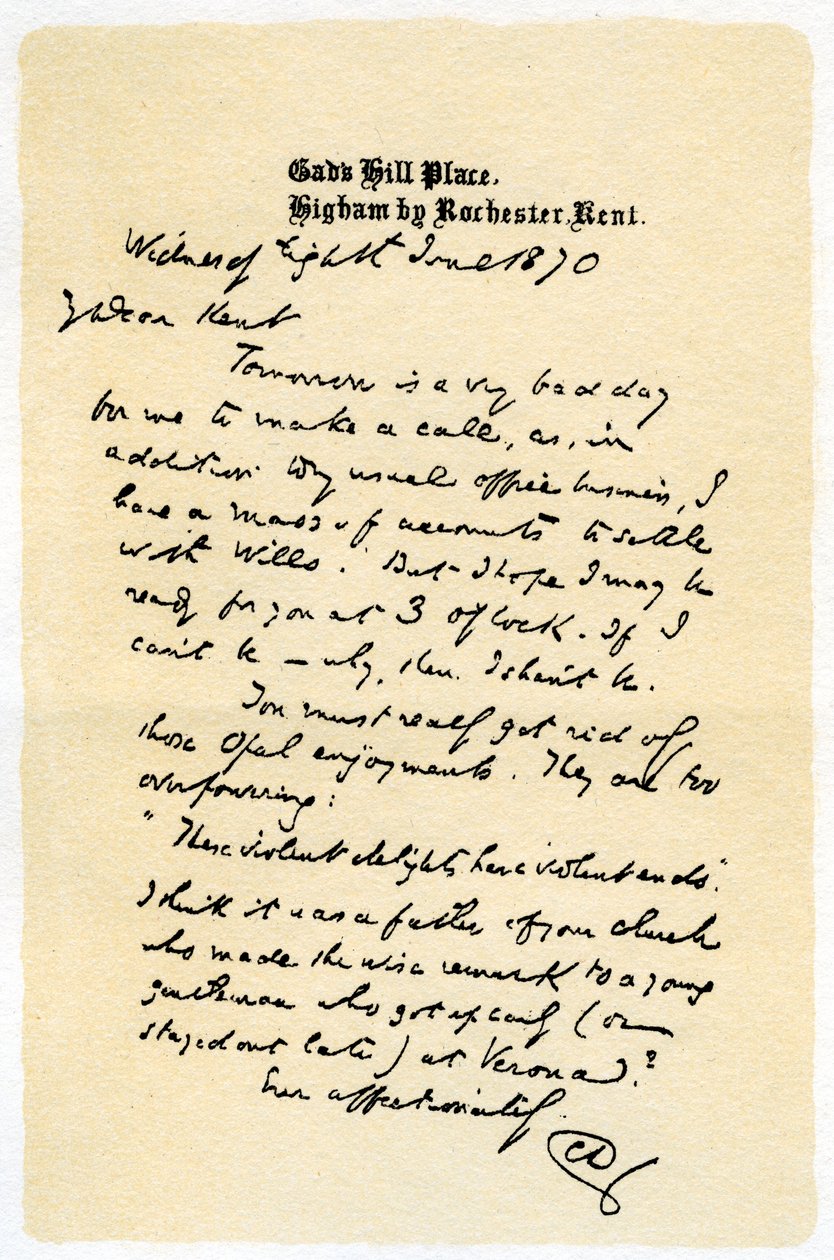 Een handgeschreven brief, 1870, 1899 door Unbekannt