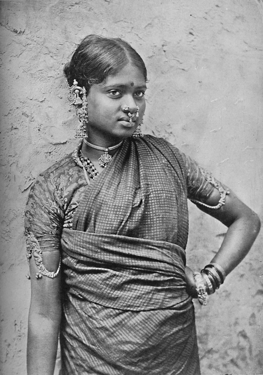 Een nautch meisje, Madras Presidency, 1902 door Unbekannt