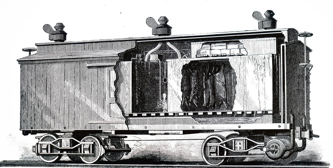 Een gekoelde spoorwegwagon door Unbekannt