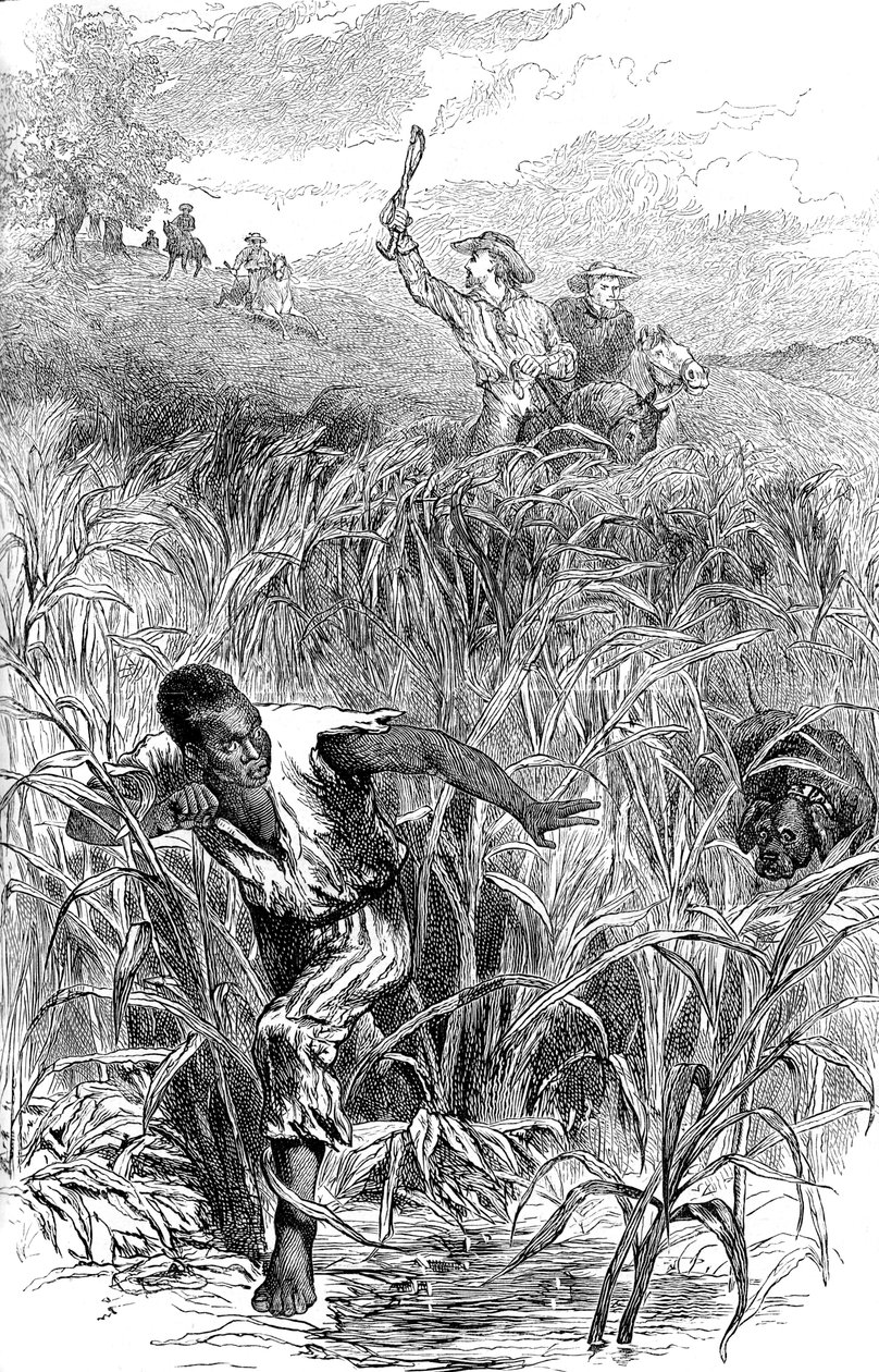 Een slavenjacht, VS, midden 19e eeuw, ca. 1880 door Unbekannt