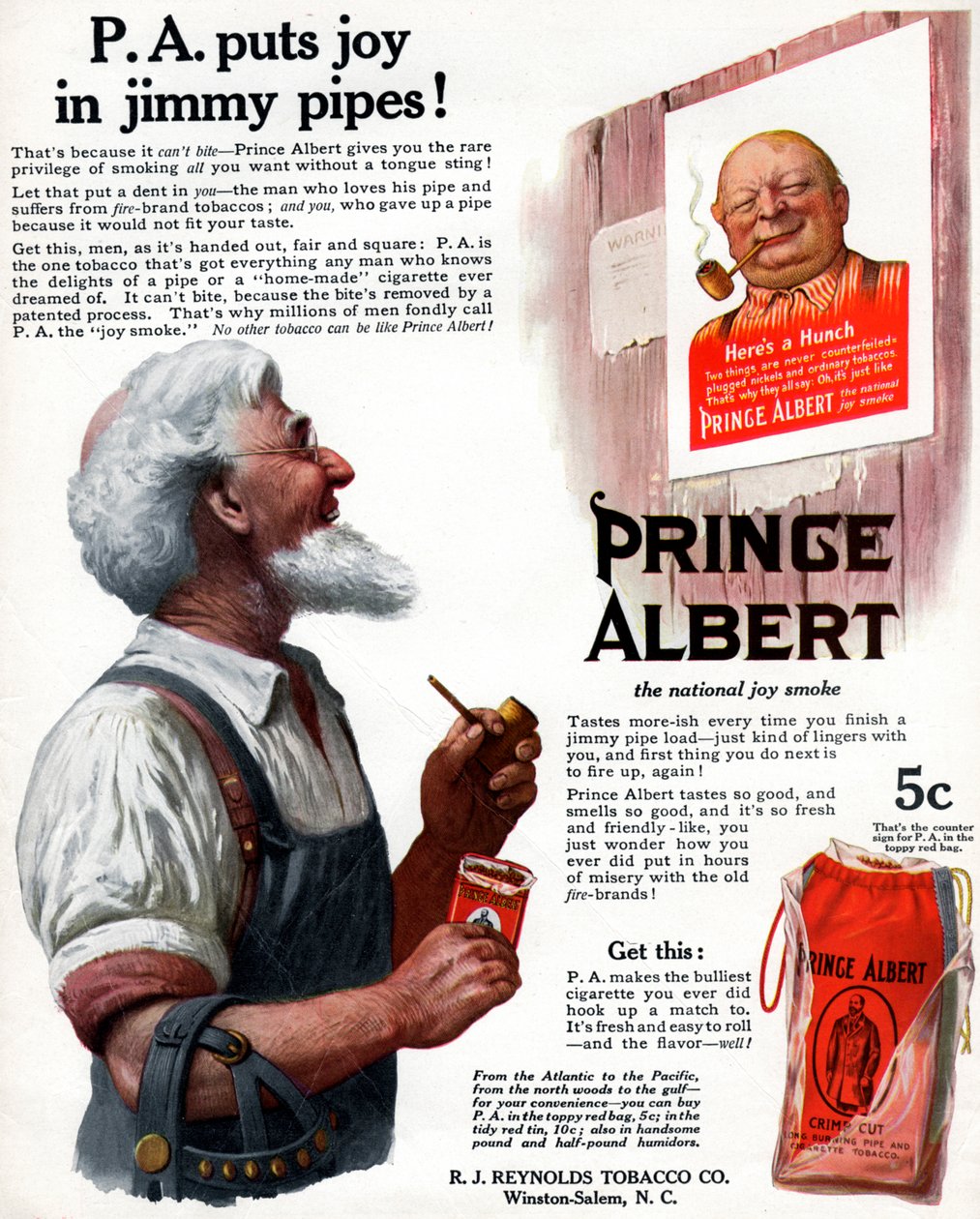 Advertentie voor Prince Albert pijptabak, 1913 door Unbekannt
