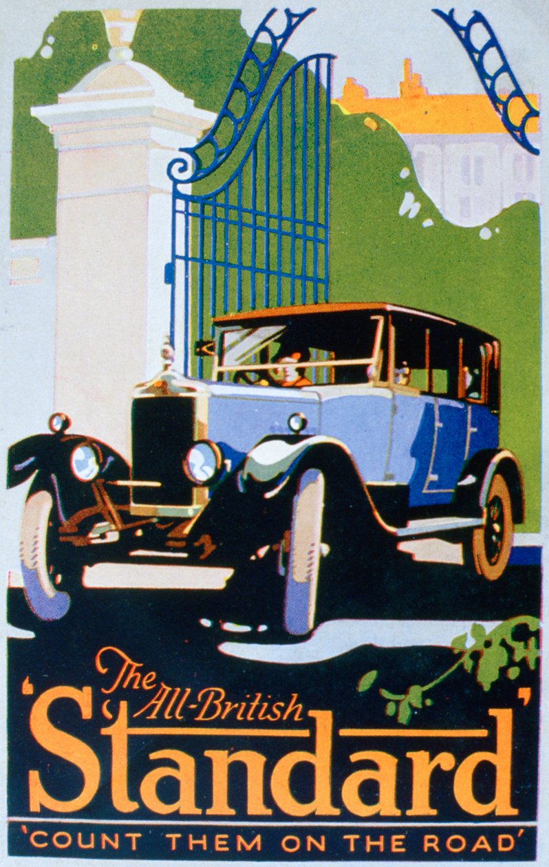 Advertentie voor Standard motorauto