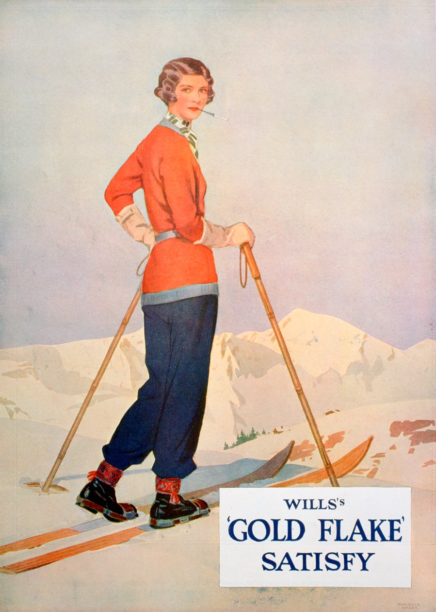 Advertentie voor Wills Gold Flake sigaretten, 1930 door Unbekannt