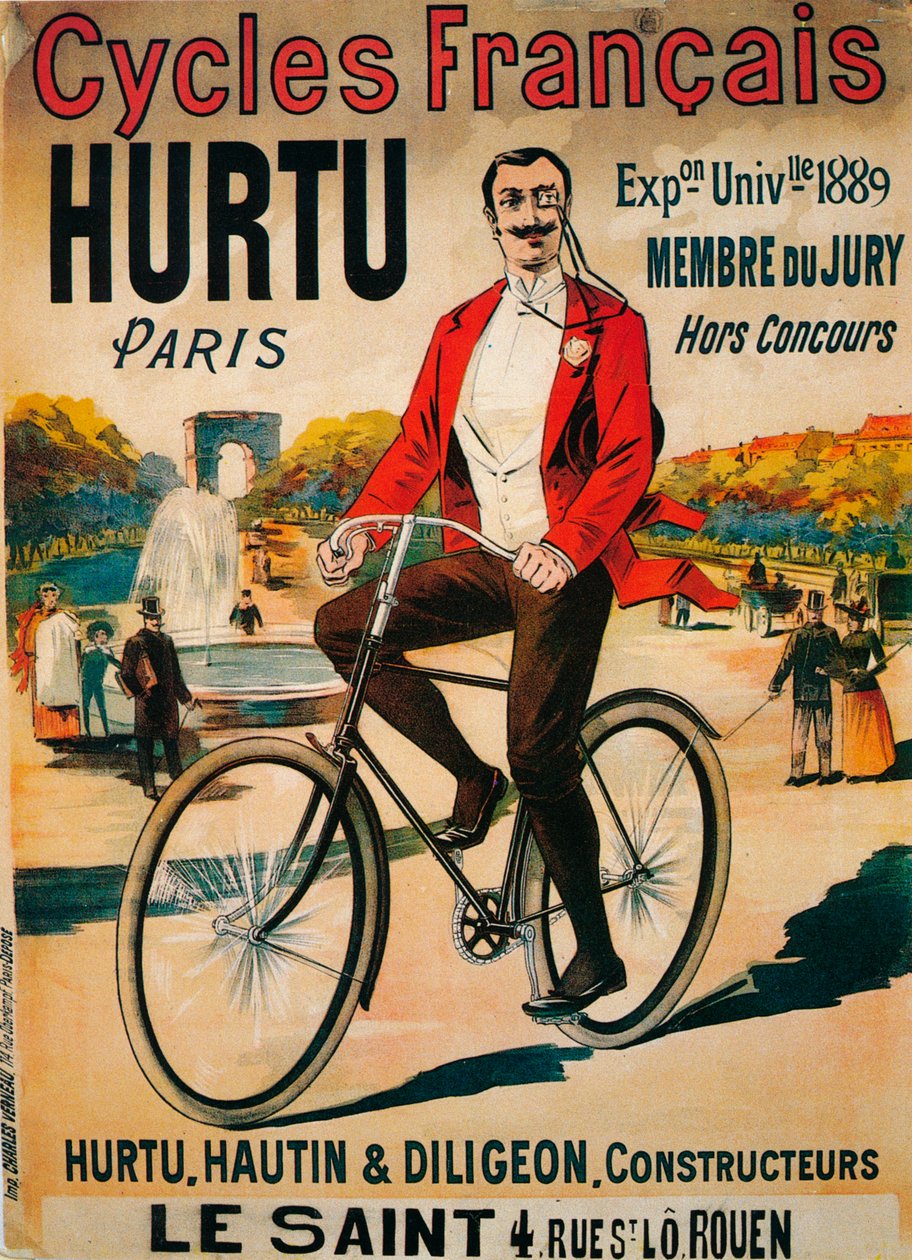Advertentie voor Hurtu fietsen, ca. 1900 door Unbekannt
