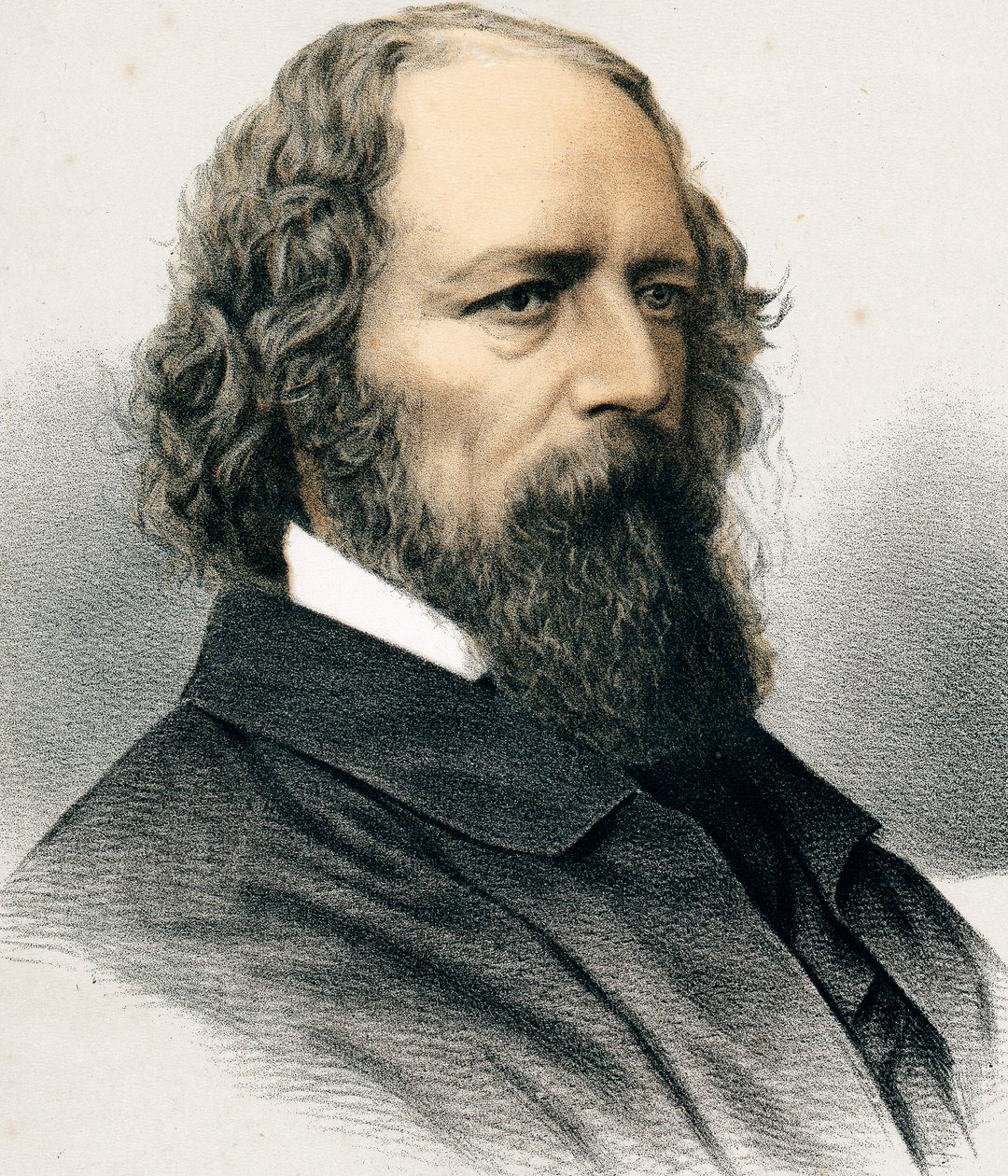Alfred Tennyson, 1e Baron Tennyson, Engelse dichter, ca. 1880 door Unbekannt
