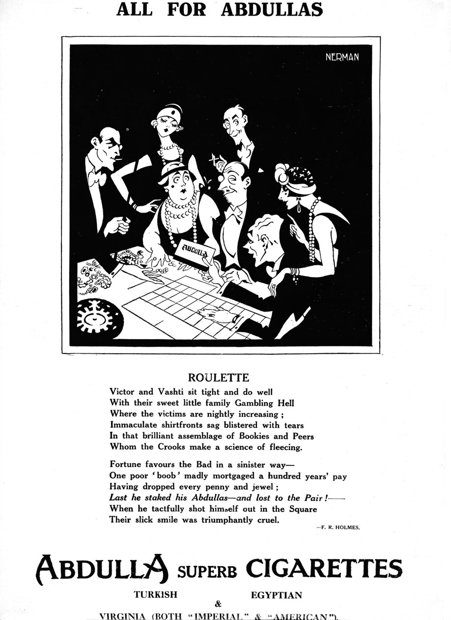Alles voor Abdullas - Roulette, 1927 door Unbekannt