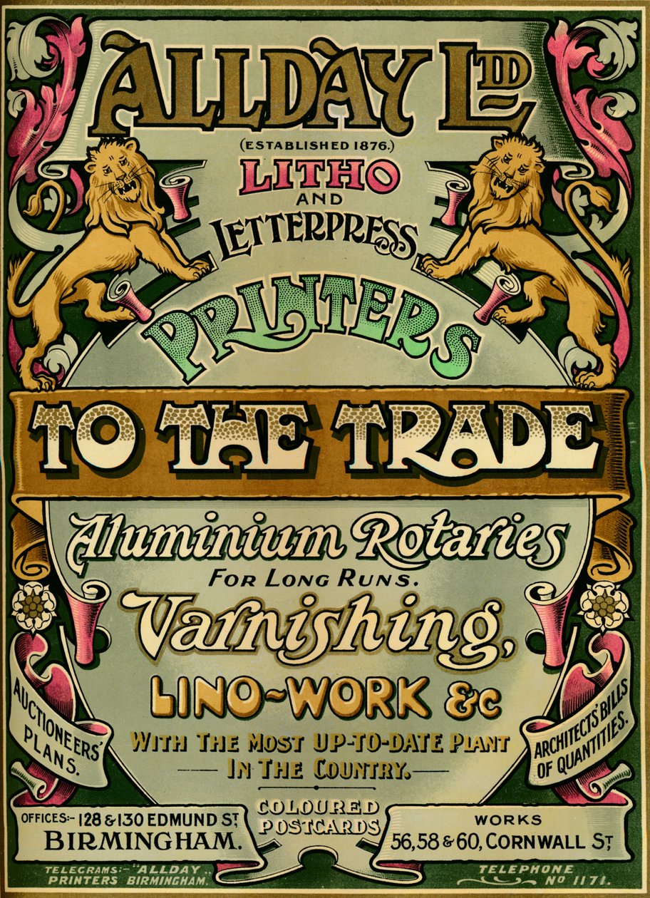 Allday Ltd - advertentie, 1907 door Unbekannt