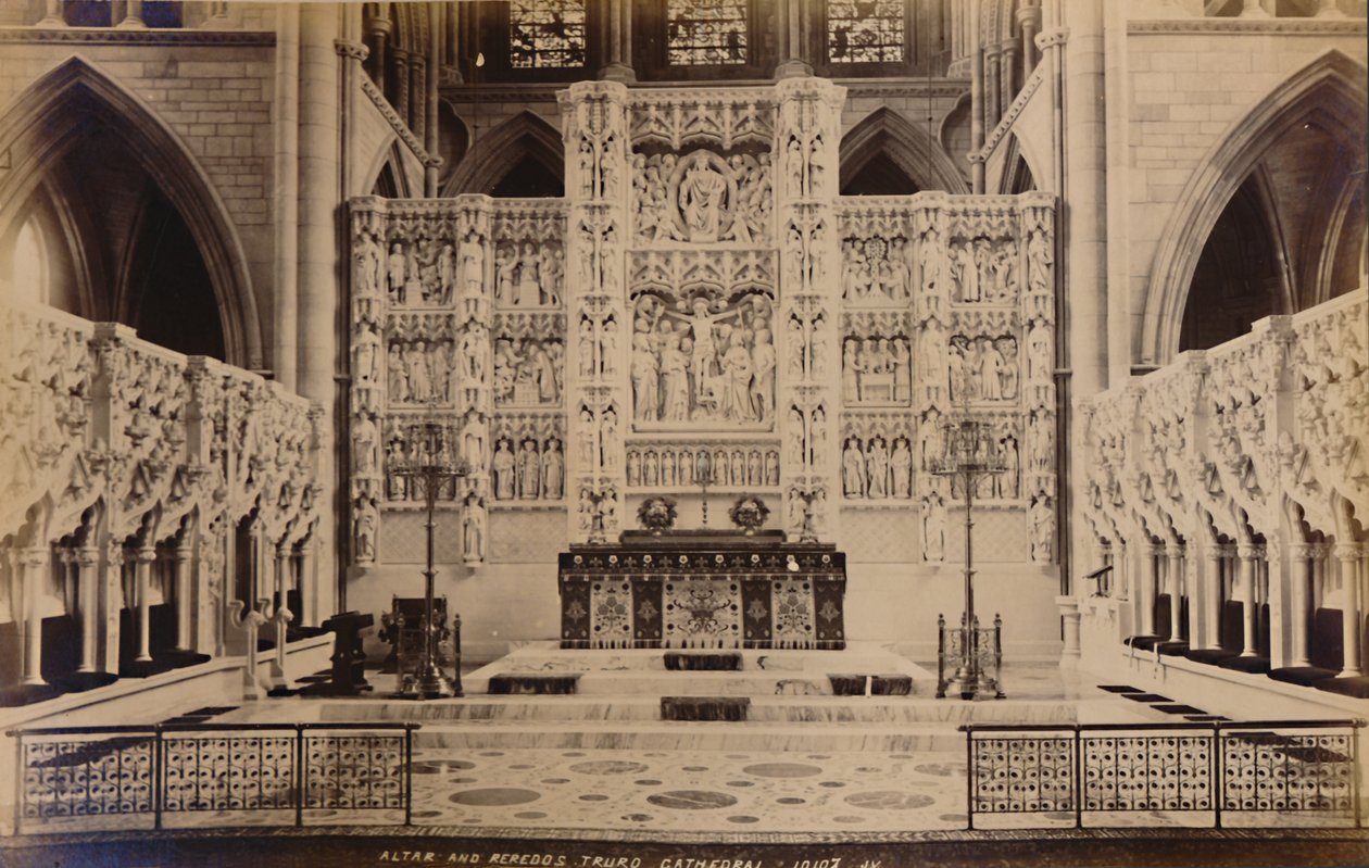 Altaar en Reredos Truro Kathedraal, 1929 door Unbekannt