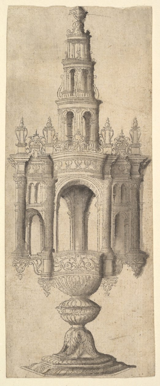Een Architecturale Monstrans, ca. 1530-40 door Unbekannt