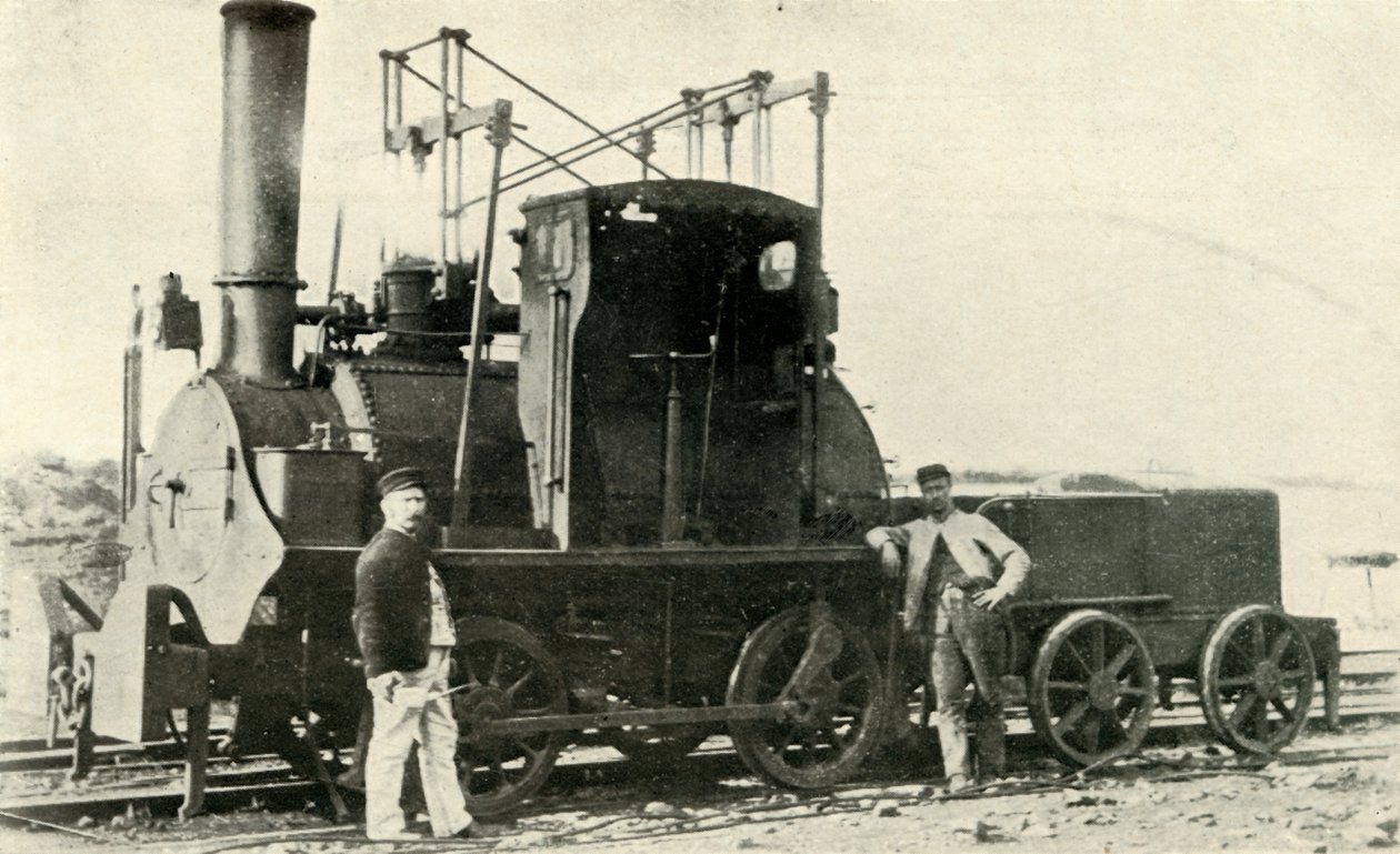 Een Vroege Mijnbouwlocomotief, ca. 1930 door Unbekannt
