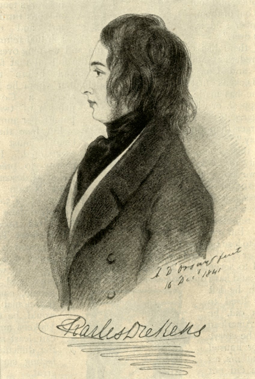Een vroeg Dickens portret door Unbekannt