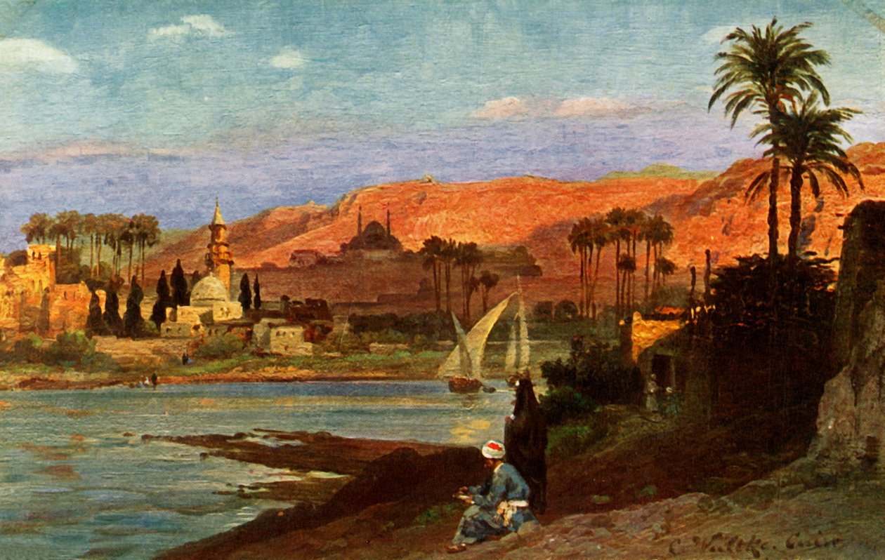 Een avond in Gizeh, c1918-c1939 door Unbekannt
