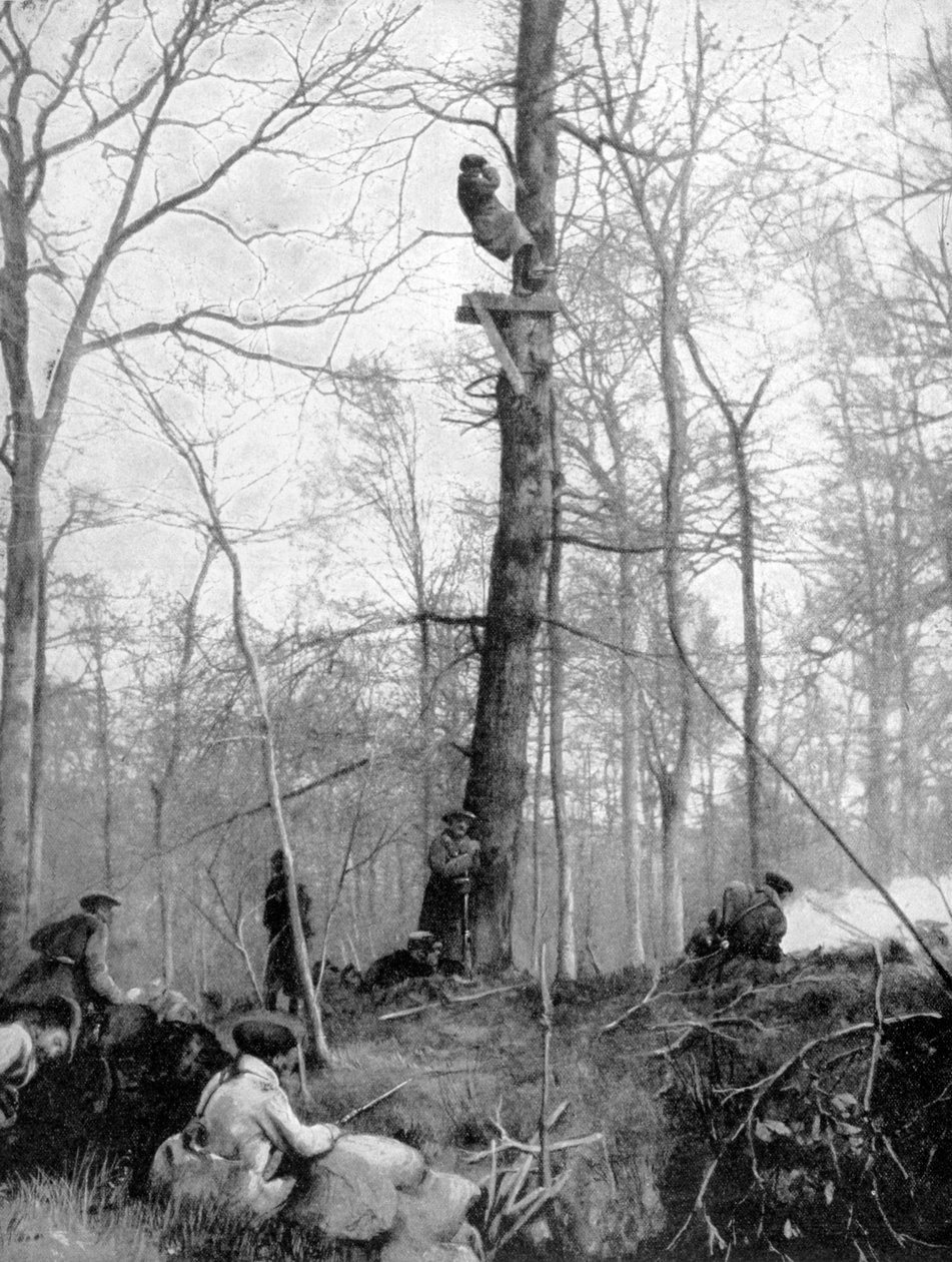 Een observatiepunt, 1915 door Unbekannt
