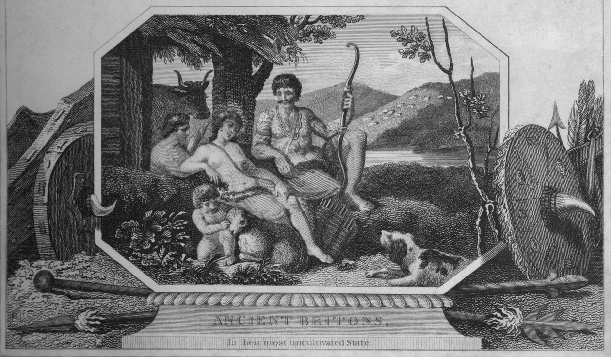 Oude Britten, in hun meest onbeschaafde staat, 1838 door Unbekannt