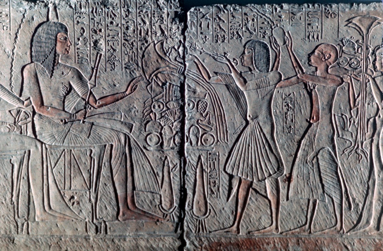 Oud-Egyptisch reliëf, ca. 1300 v.Chr. door Unbekannt