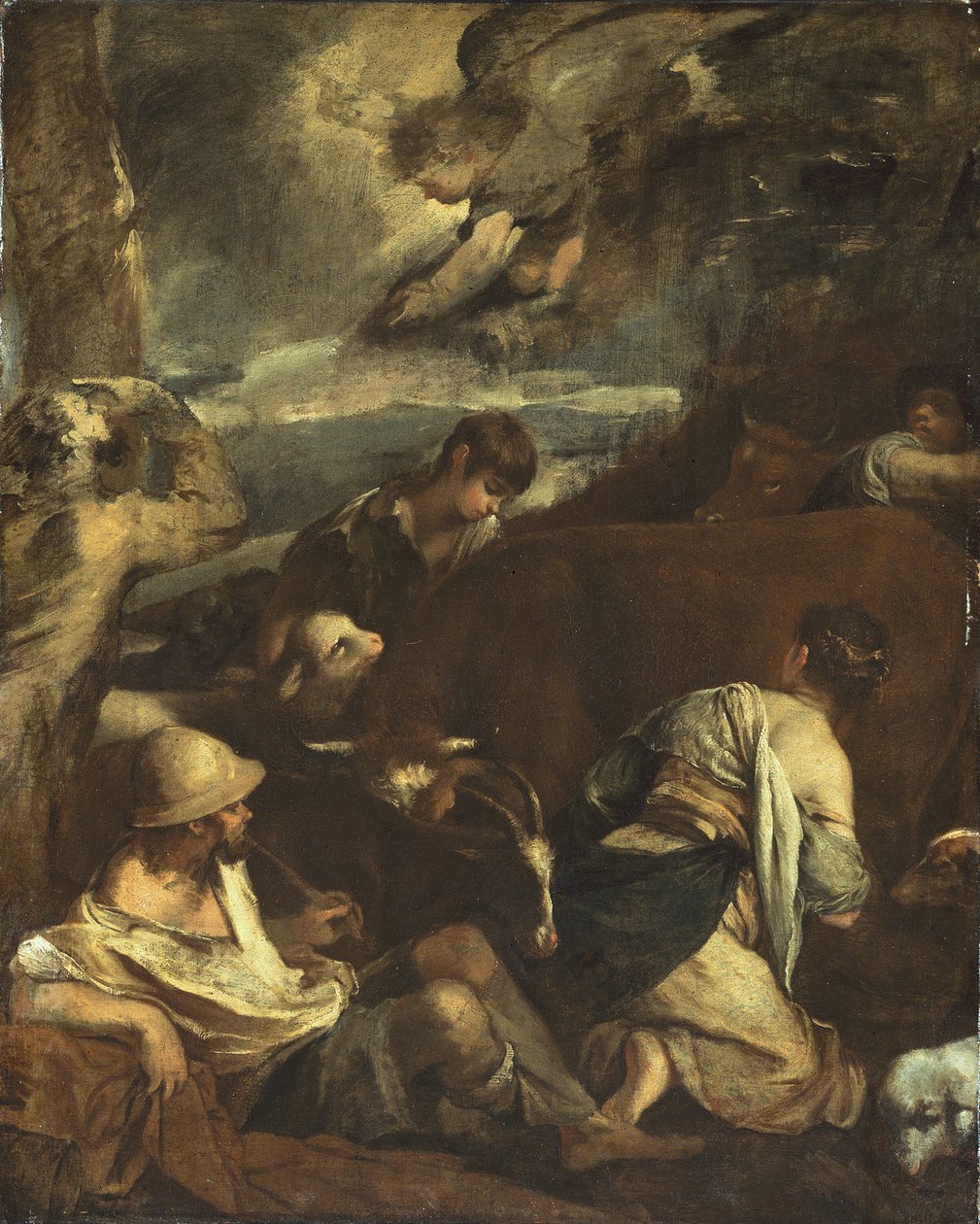 Aankondiging aan de herders, ca. 1710 door Unbekannt