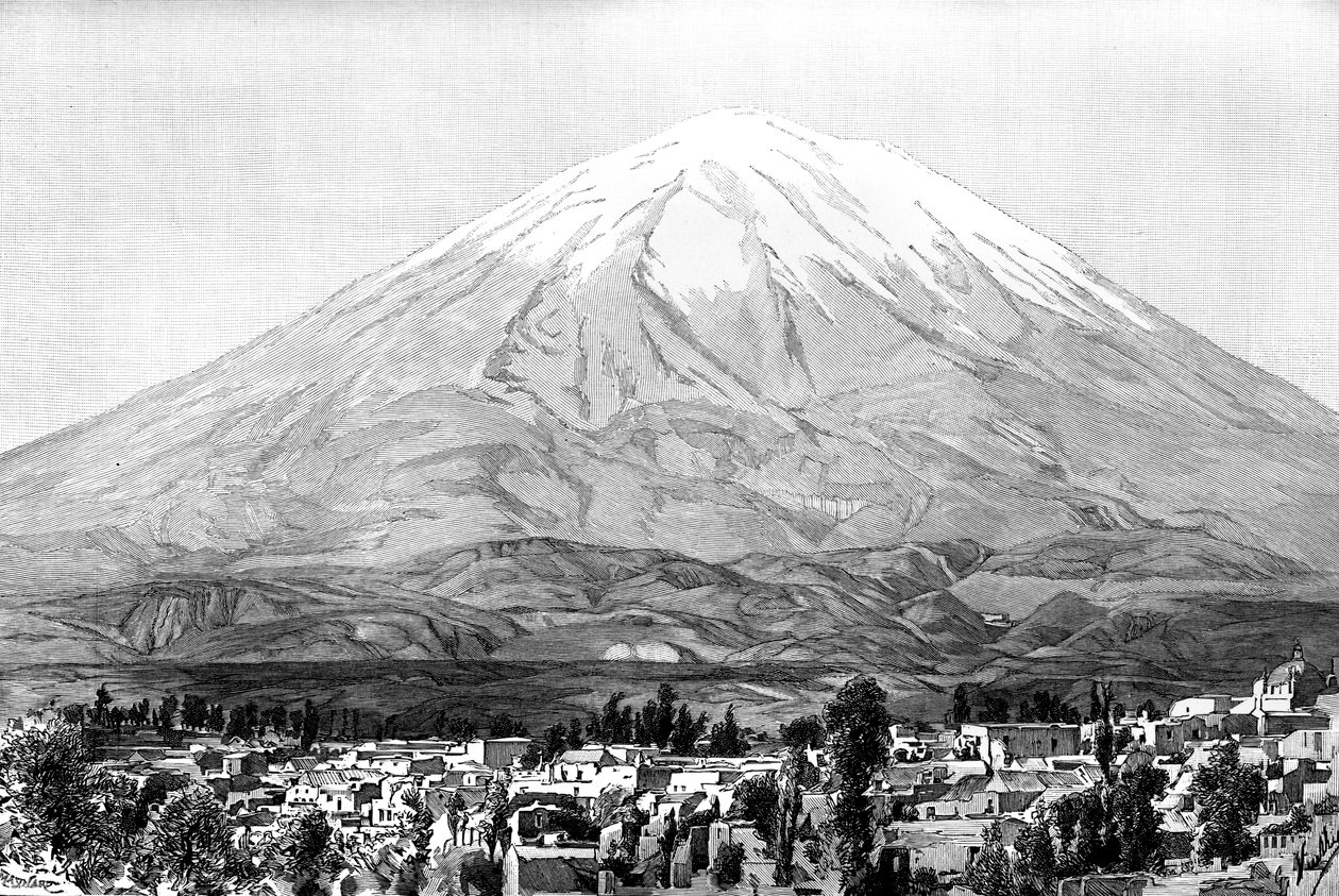 Arequipa en Mount Misti, Peru door Unbekannt