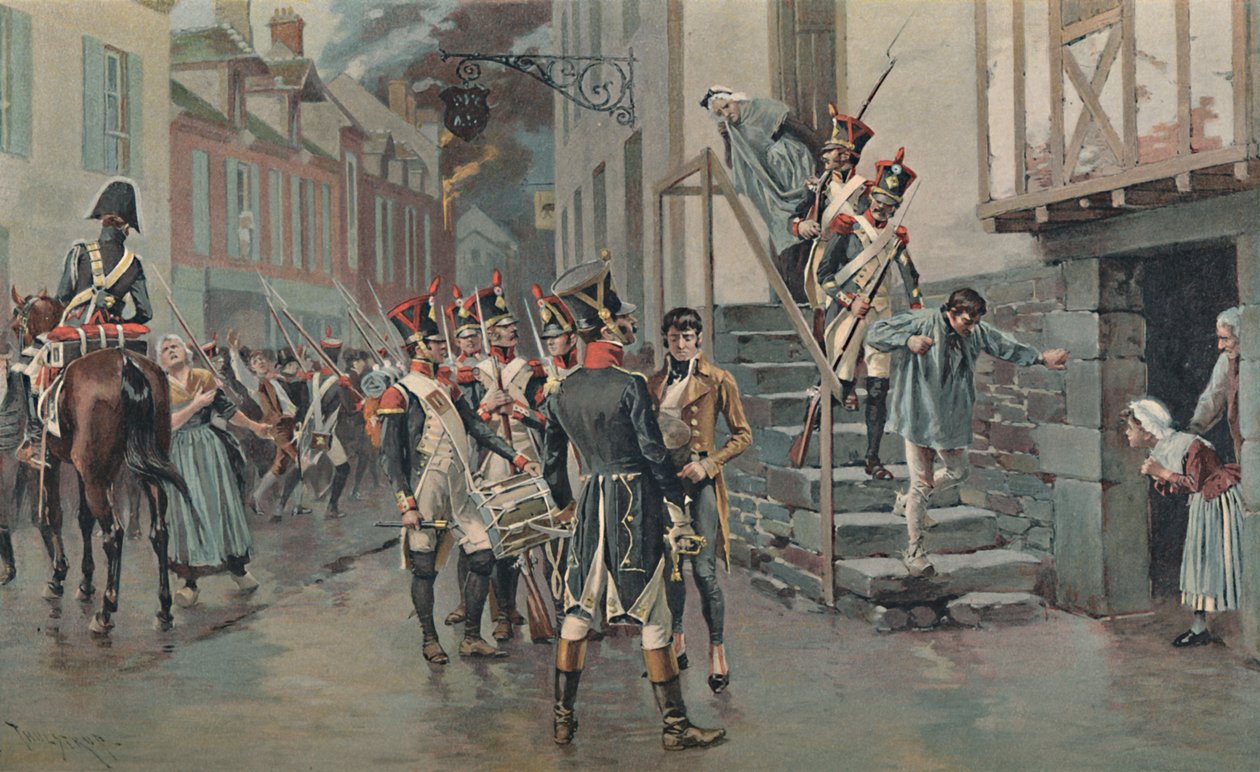Arrestatie van deserteurs, 1896 door Unbekannt