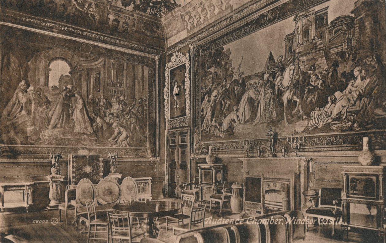 Ontvangstkamer, Windsor Castle, ca. 1917 door Unbekannt