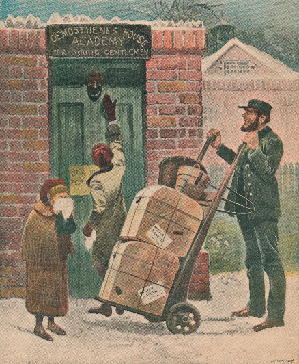 Terug naar School, 1895 door Unbekannt