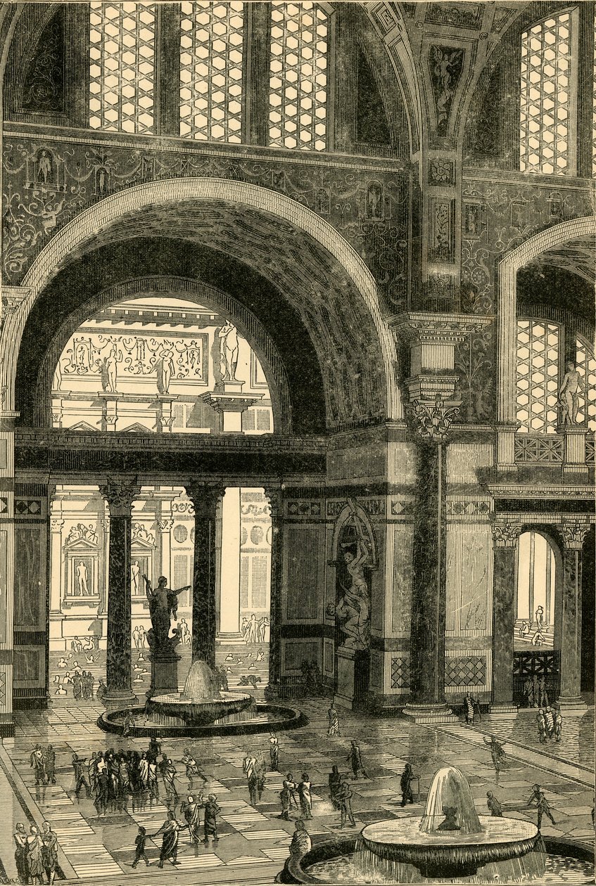 Baden van Caracalla gerestaureerd, 1890 door Unbekannt