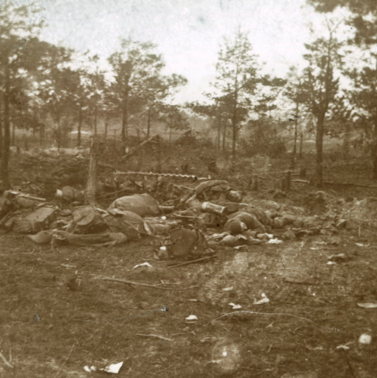 Slag bij Champagne, Souain, Noord-Frankrijk, ca. 1915 door Unbekannt