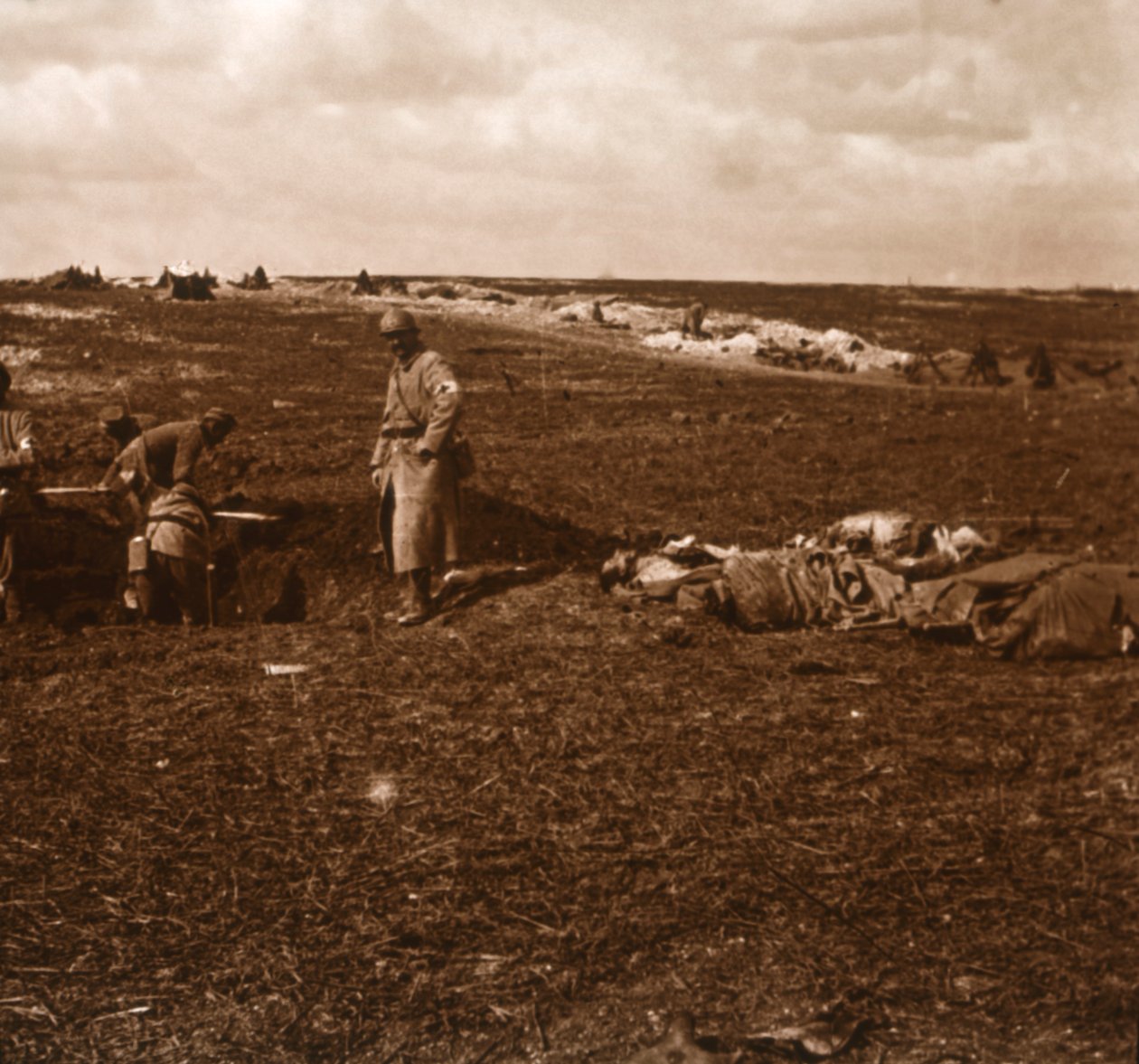 Slagveld kamp, Lihons, Noord-Frankrijk, ca. 1914-ca. 1918 door Unbekannt