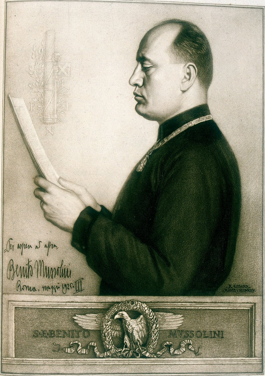 Benito Mussolini, 1925 door Unbekannt
