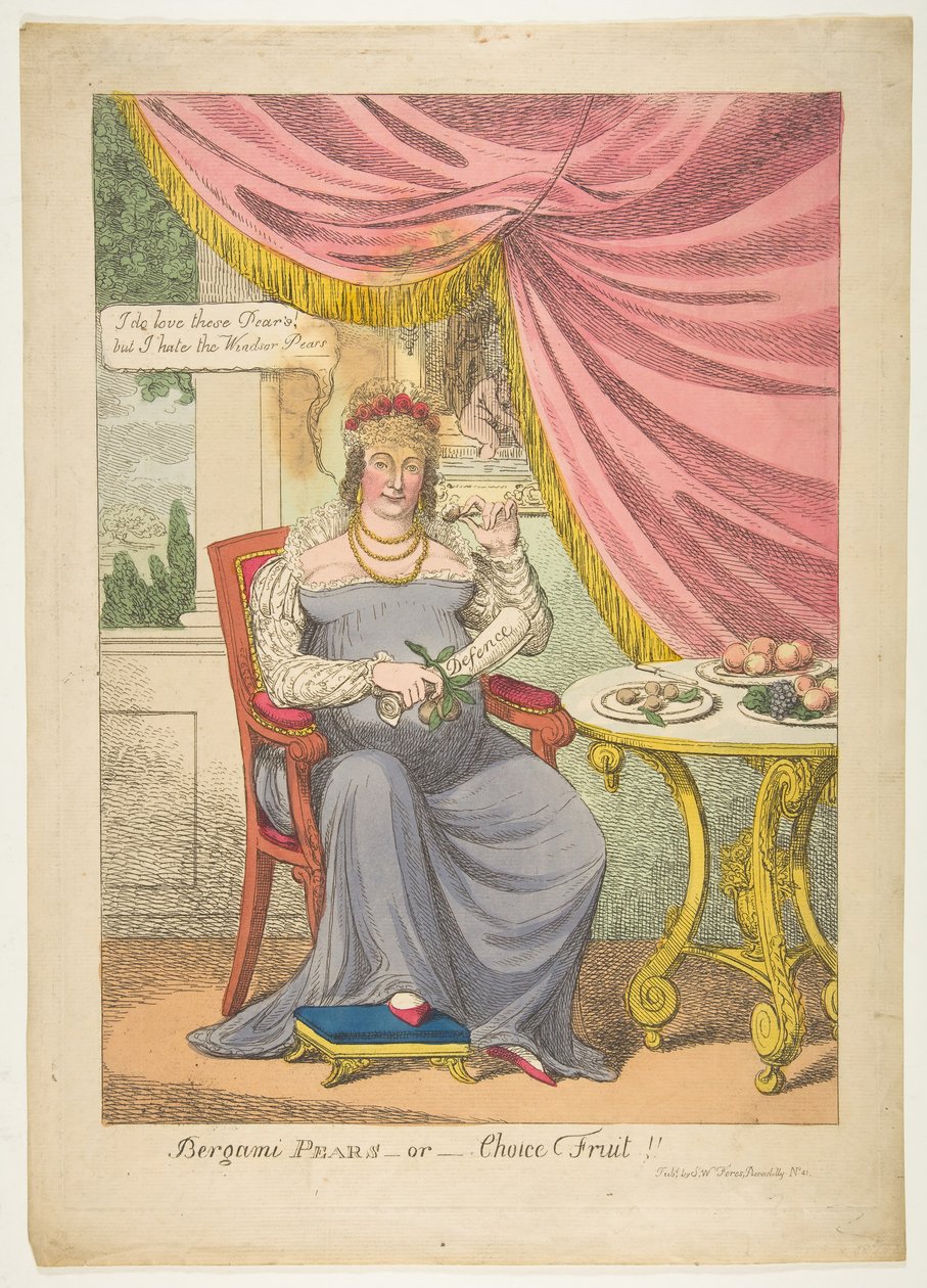 Bergami-peren, of keuzevruchten, oktober 1820 door Unbekannt