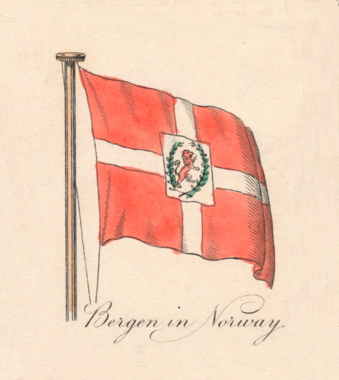 Bergen in Noorwegen, 1838 door Unbekannt