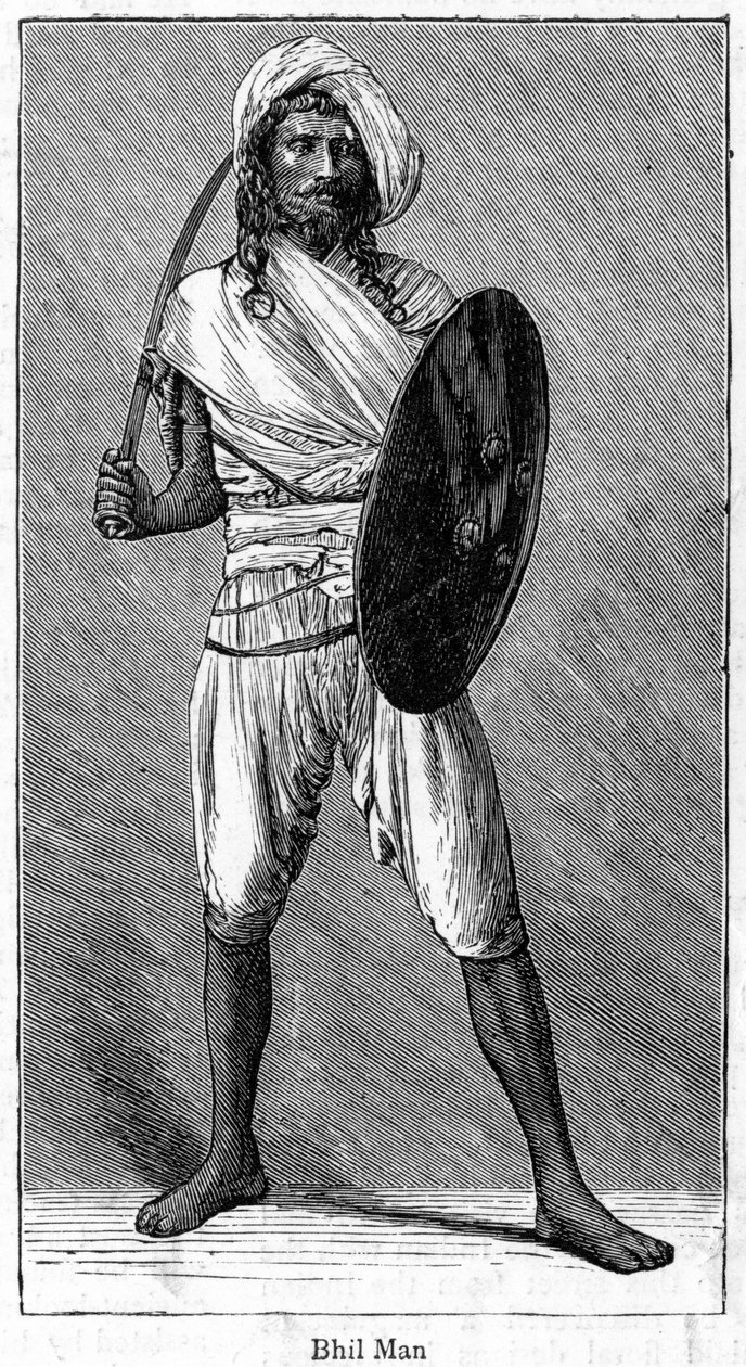 Bhil man, 1886 door Unbekannt