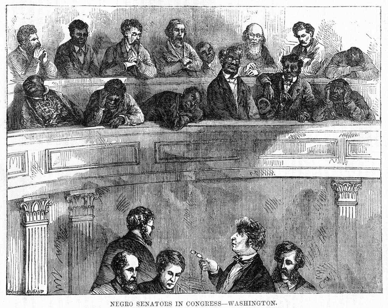 Zwarte senatoren in het Congres - Washington, 1868 door Unbekannt