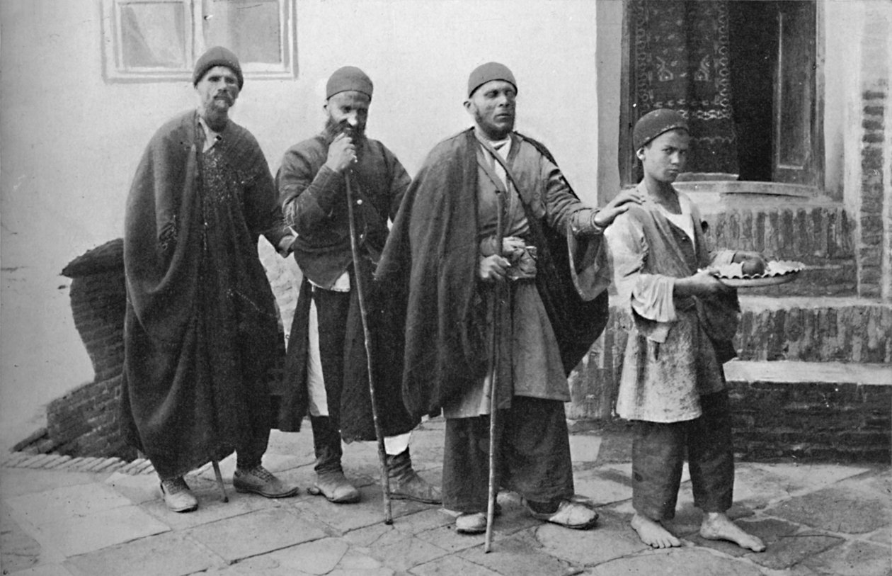 Blinde bedelaars van Teheran, Perzië, 1902 door Unbekannt