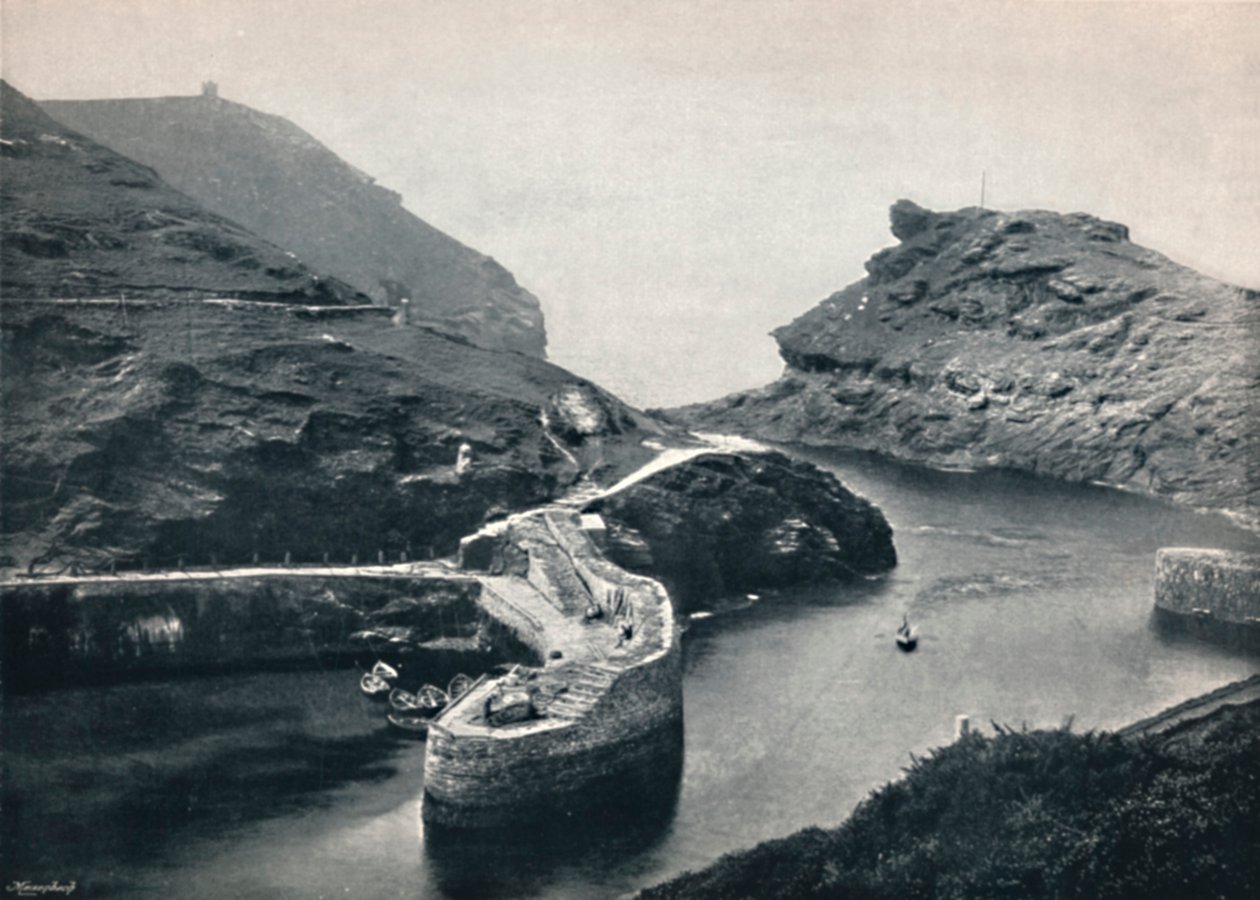 Boscastle - Uitzicht op de haven, 1895 door Unbekannt