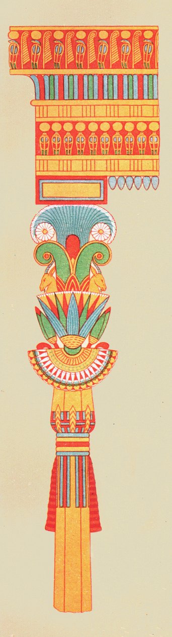 Bouquet kapiteel, Thebe, Egypte, 1928 door Unbekannt
