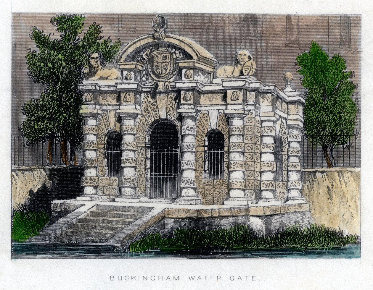 Buckingham Water Gate, de Strand, Londen, c1850 door Unbekannt