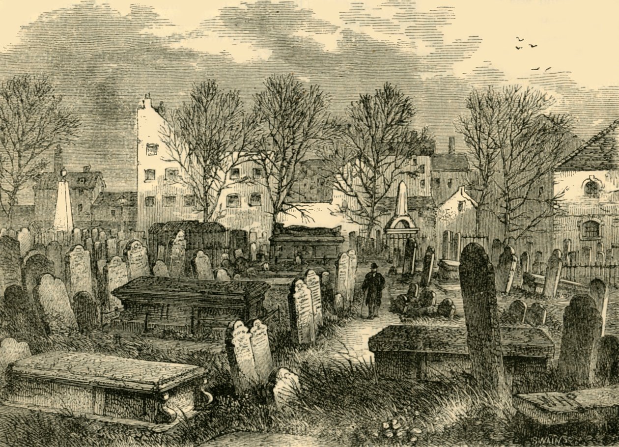 Bunhill Fields Begraafplaats, ca. 1872 door Unbekannt