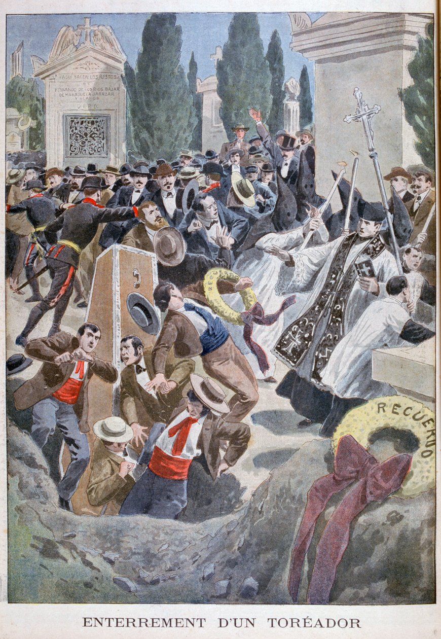 Begrafenis van een toreador, Madrid, 1900 door Unbekannt