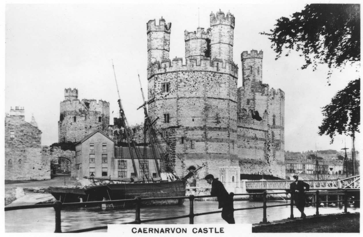 Kasteel Caernarvon, Caernarfon in Noord-Wales, 1936 door Unbekannt