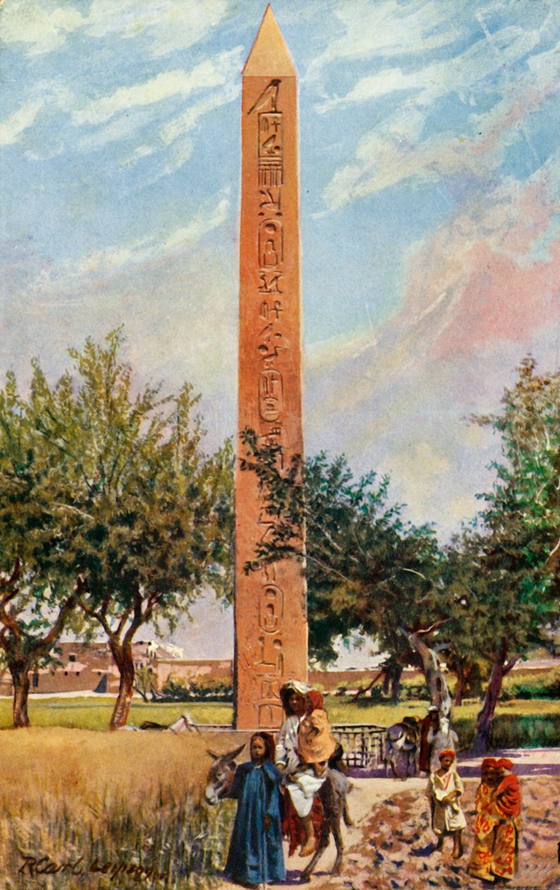 Caïro: De Obelisk van Eliopolis, ca. 1918-1939 door Unbekannt
