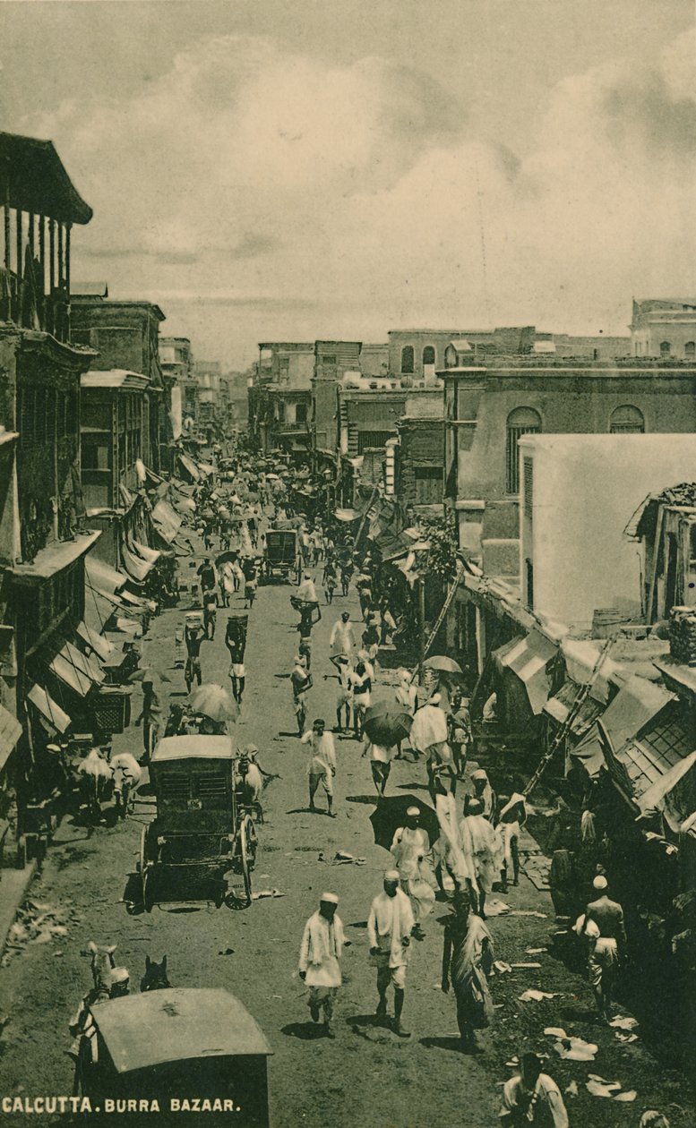 Calcutta. Burra Bazaar, 1910 door Unbekannt