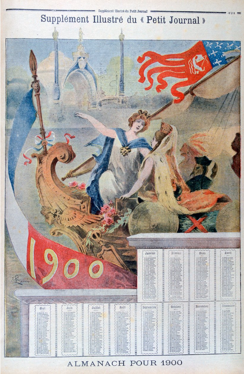 Kalender voor 1900 door Unbekannt