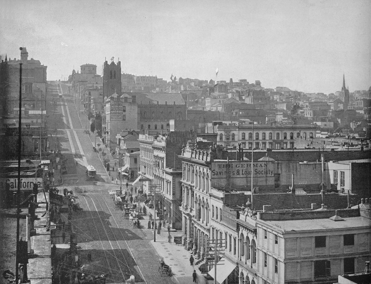 California Street, San Francisco, ca. 1897 door Unbekannt