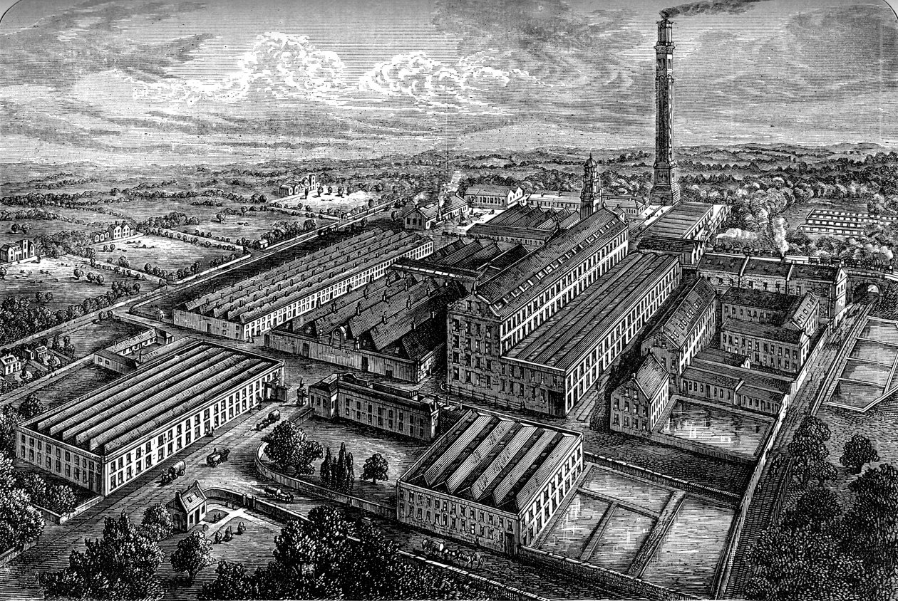 Camperdown linnenfabriek, Dundee, ca. 1880 door Unbekannt