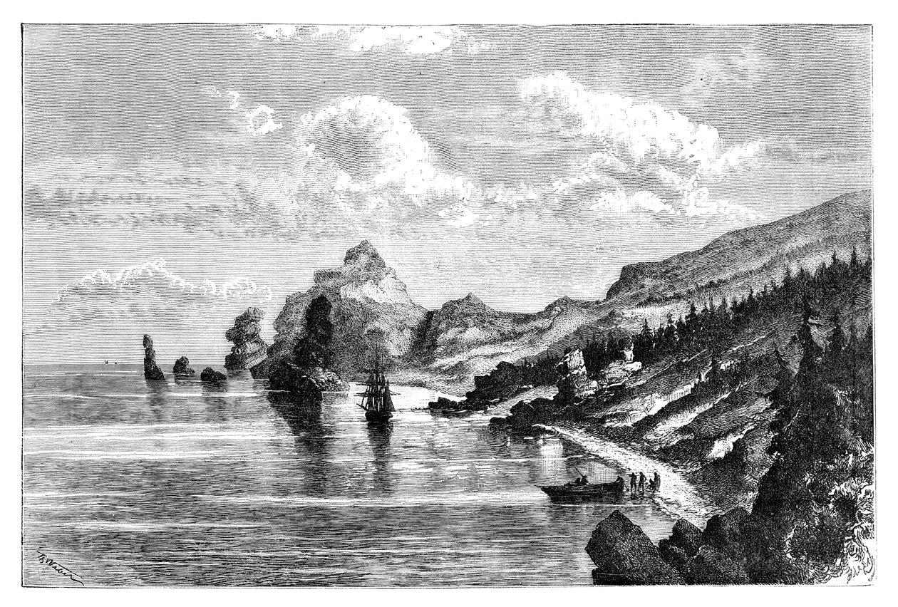 Kaap la Jonquiere, Sachalin, Rusland, 1895 door Unbekannt