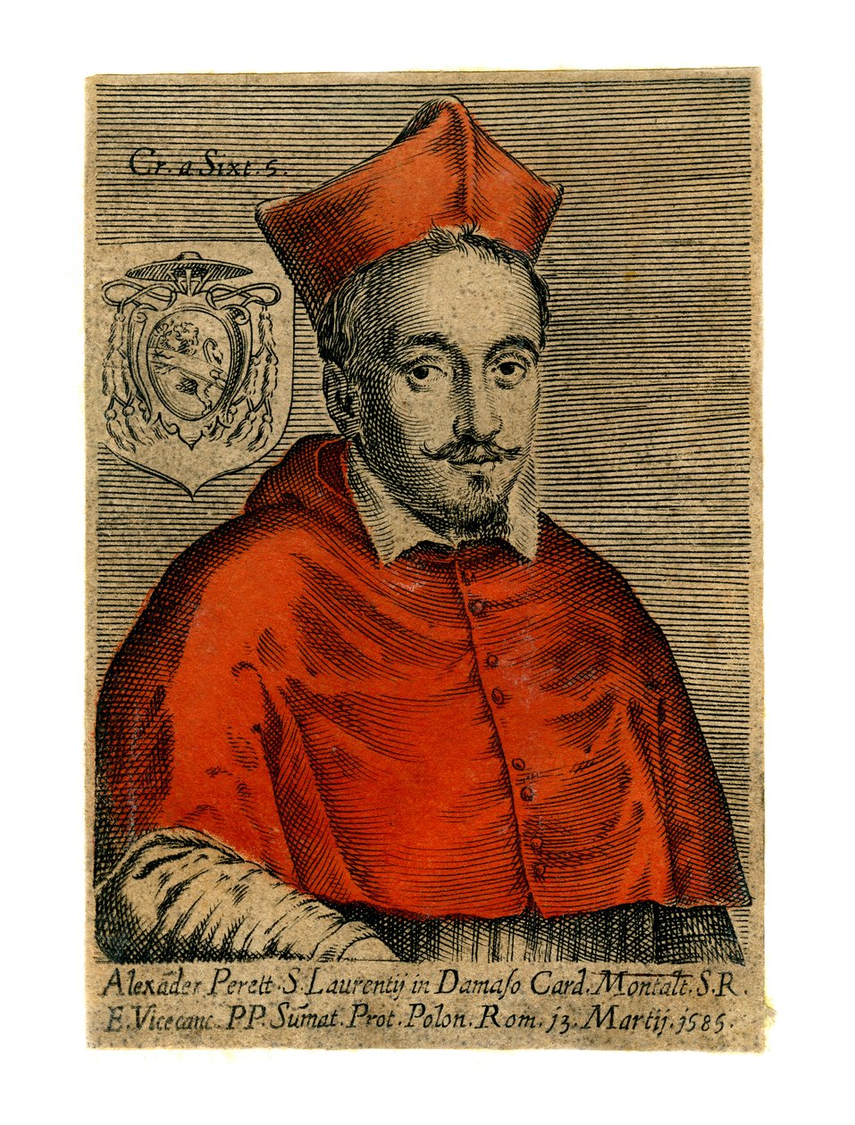 Kardinaal Alexander Perett, 1585 door Unbekannt