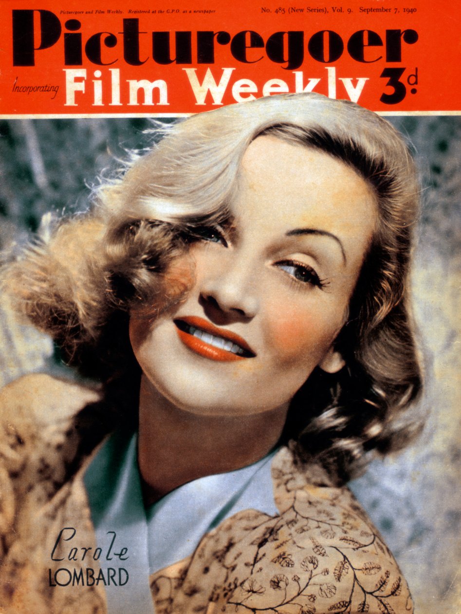 Carole Lombard 1908-1942, Amerikaanse actrice, 1940 door Unbekannt